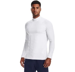 Under Armour ColdGear Fitted Mock Unterziehshirt Grau/Hellgrau