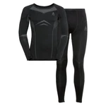 Odlo Unterziehshirt Herren Unterwäsche Set Fundamentals Performance Warm SCHWARZ/GRAU
