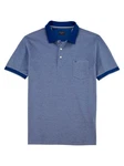 OLYMP Poloshirt Casual Two-Tone Piqu Blau/Dunkelblau/Hellblau