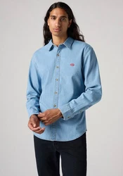 LEVI'S Hemd LS Battery HM Shirt Slim Hellblau/Blau