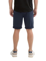 TOM TAILOR Denim Shorts Regular Fit Chino mit Gürtel Dunkelblau/Blau/Hellblau