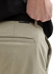 TOM TAILOR Denim Shorts Regular Fit Chino mit Gürtel Khaki/Beige