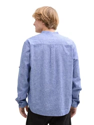 TOM TAILOR Denim Langarmhemd Blau/Grau/Lila/Hellblau