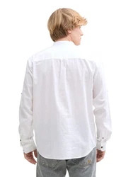 TOM TAILOR Denim Langarmhemd Weiß/Creme