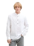 TOM TAILOR Denim Langarmhemd Weiß/Creme