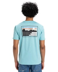 Quiksilver T-Shirt Land And Sea Blau/Hellblau