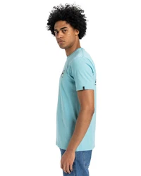 Quiksilver T-Shirt Land And Sea Blau/Hellblau