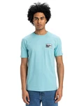 Quiksilver T-Shirt Land And Sea Blau/Hellblau