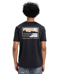 Quiksilver T-Shirt Land And Sea Schwarz/Dunkelblau/Hellblau