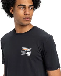 Quiksilver T-Shirt Land And Sea Schwarz/Dunkelblau/Hellblau