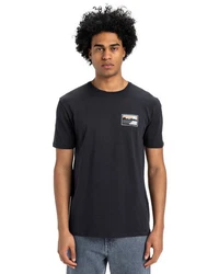 Quiksilver T-Shirt Land And Sea Schwarz/Dunkelblau/Hellblau