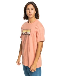 Quiksilver T-Shirt Step Inside Gelb/Rosa/Grau