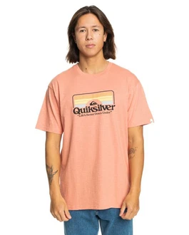 Quiksilver T-Shirt Step Inside Gelb/Rosa/Grau