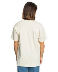 Quiksilver T-Shirt Step Inside Grau/Khaki/Gelb/Weiß/Creme