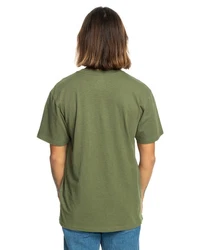 Quiksilver T-Shirt Step Inside Dunkelgrün/Grün/Grau