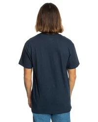 Quiksilver T-Shirt Step Inside Blau/Gelb/Dunkelblau/Braun
