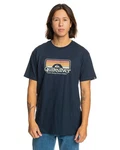 Quiksilver T-Shirt Step Inside Blau/Gelb/Dunkelblau/Braun