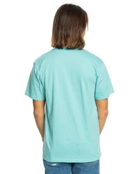 Quiksilver T-Shirt Circle Up Hellblau/Blau/Silber/Grün/Türkis