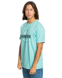 Quiksilver T-Shirt Circle Up Hellblau/Blau/Silber/Grün/Türkis