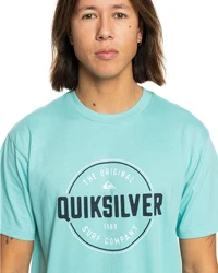 Quiksilver T-Shirt Circle Up Hellblau/Blau/Silber/Grün/Türkis