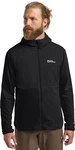 Jack Wolfskin Kapuzenfleecejacke PRELIGHT TRAIL HOODY Schwarz/Braun/Grau