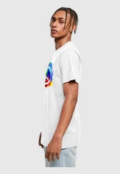 Merchcode T-Shirt Peace Graffiti Round Neck Mischfarben/Weiß