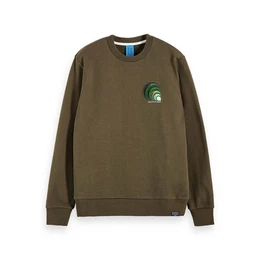 Fleecepullover Herren Sweatshirt Chest Embroidery Crewneck 156794