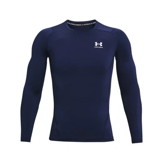 Under Armour HeatGear Armour Comp LS Funktionsshirt Dunkelblau/Blau/Hellblau/Rot