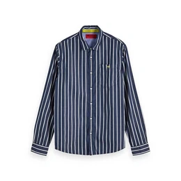 Kurzarmhemd Herren Langarmhemd Classic Breton Stripe Shirt 152149