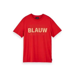 T-Shirt Herren T-Shirt Basic Blauw Tee 156809