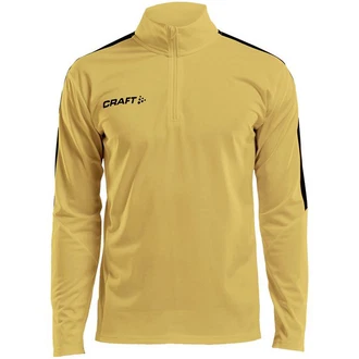 Craft Sweatshirt Progress Halfzip LS Tee Gelb/Braun/Grau