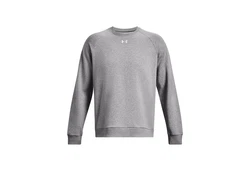 Under Armour Sweatshirt UA Rival Fleece Crew Hellgrau/Grau/Rot/Dunkelgrau