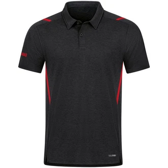 Jako Polo Challenge Dunkelgrau/Rot/Dunkelrot/Grau