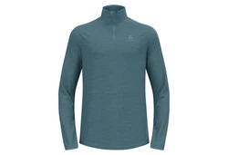Odlo Mid Layer 1/2 Zip Run Easy Warm Langarmshirt Essential Thermal BLAU MELANGE