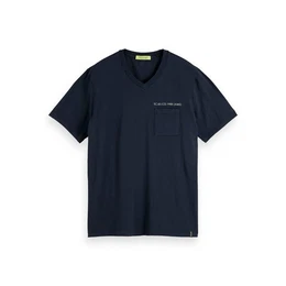 T-Shirt Herren T-Shirt Washed V-Neck 155412
