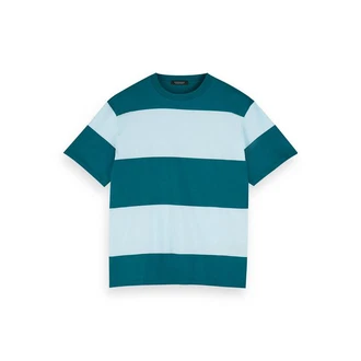 Scotch & Soda Herren T-Shirt Block Stripe Clean Tee