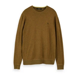 Fleecepullover Herren Pullover Classic Melange Crewneck 155479