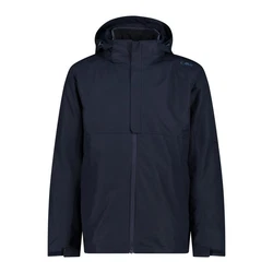 CMP Funktionsjacke MAN JACKET ZIP HOOD DETACHABLE SCHWARZ/BLAU