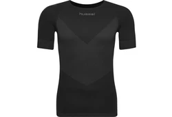 hummel T-Shirt FIRST SEAMLESS JERSEY (5128) grau/schwarz