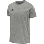 hummel T-Shirt Move Grid T-Shirt grau meliert/beige