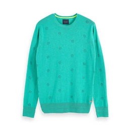 Fleecepullover Herren Pullover Ams Blauw Allover Print 153635