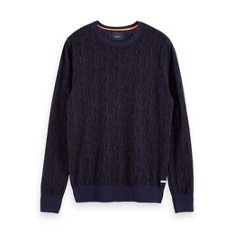 Fleecepullover Herren Pullover Ams Blauw Allover Print 153635