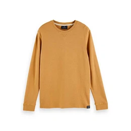 Fleecepullover Herren Langarmshirt Waffle Tee 159508