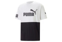 CARE OF BY PUMA Kurzarmshirt Puma Power Colorblock Tee Herren Lila/Weiß/Schwarz