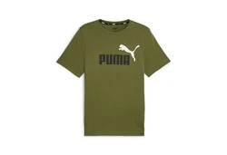 PUMA T-Shirt ESS+ Essentials 2 Col Logo Tee (586759) Dunkelgrün/Grün