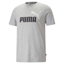 PUMA T-Shirt ESS+ Essentials 2 Col Logo Tee (586759) Dunkelgrau/Grau