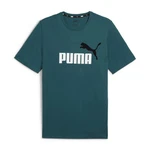 PUMA T-Shirt ESS+ Essentials 2 Col Logo Tee (586759) Dunkelgrün/Grün/Lila/Türkis