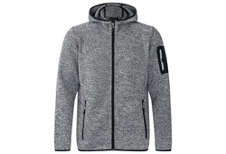 CMP Herren Jacke Fix Hood Knitted 3H60847N Eis/Titan/Nero (3H60847N)