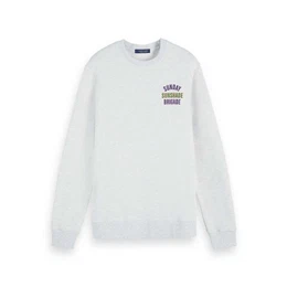 Fleecepullover Herren Sweatshirt Melange Crewneck 155276