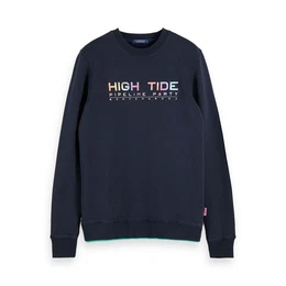 Fleecepullover Herren Sweatshirt Crewneck with Artworks 155260